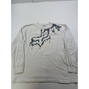 Vtg Fox Racing Shirt Long Sleeve Motocross Graphic Tee Y2K Large